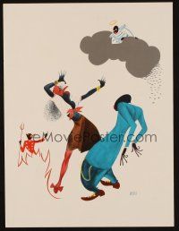 3a002 CABIN IN THE SKY trade ad '43 Al Hirschfeld art of Lena Horne, Rochester & Ethel Waters!