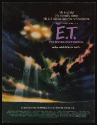 3a646 E.T. THE EXTRA TERRESTRIAL trade ad '82 Steven Spielberg classic, image from advance 1sh!