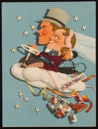 3a019 I MARRIED AN ANGEL trade ad '42 art of Jeanette MacDonald & Nelson Eddy by Jacques Kapralik!
