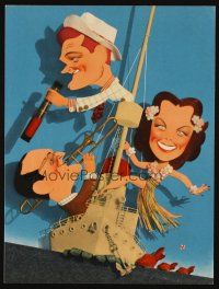 3a029 SHIP AHOY trade ad '42 art of Eleanor Powell, Red Skelton & Tommy Dorsey by Kapralik!