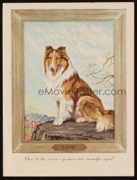 3a031 SON OF LASSIE trade ad '45 framed artwork of the famous Hollywood canine by Paul Bransom!