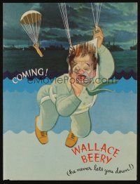 3a033 THIS MAN'S NAVY trade ad '45 William Wellman, wacky art of paratrooper Wallace Beery!