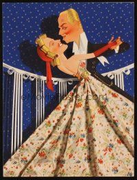 3a036 WE WERE DANCING trade ad '42 art of Melvin Douglas & Norma Shearer by Jacques Kapralik!