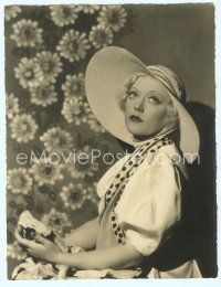 3a657 MARION DAVIES deluxe 10.25x13.5 still '30s cool portrait in wide-brimmed hat by Fryer!