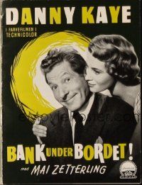 3a528 KNOCK ON WOOD Danish program '54 great different images of Danny Kaye & Mai Zetterling!