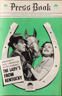 3a694 LADY'S FROM KENTUCKY English pressbook '39 George Raft, Ellen Drew, cool horse racing image!