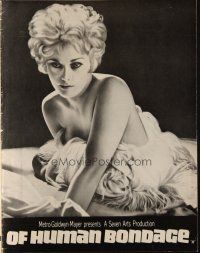 3a700 OF HUMAN BONDAGE English pressbook '64 super sexy Kim Novak can't help being what she is!