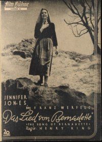 3a281 SONG OF BERNADETTE German program '48 Jennifer Jones, great different images!