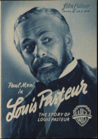 3a283 STORY OF LOUIS PASTEUR German program '36 great different images of inventor Paul Muni!