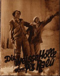 3a291 WHITE HELL OF PITZ PALU German program R35 G.W. Pabst, Leni Riefenstah, many great imagesl