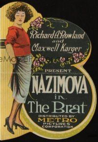 3a308 BRAT die-cut herald '19 great images of reformed slum girl Alla Nazimova!