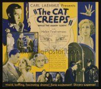 3a312 CAT CREEPS herald '30 Helen Twelvetrees, cool feline horror artwork!