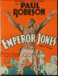 3a318 EMPEROR JONES herald '33 great art of Paul Robeson, the pullman porter who became a king!