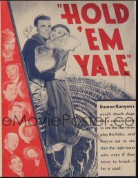 3a324 HOLD 'EM YALE herald '35 Patricia Ellis & college football star Buster Crabbe, Damon Runyon!