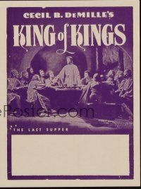 3a325 KING OF KINGS herald '27 Cecil B. DeMille Biblical epic, H.B. Warner as Jesus!
