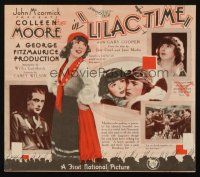 3a326 LILAC TIME herald '28 British flyer Gary Cooper loves French Colleen Moore in WWI!