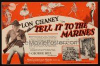 3a335 TELL IT TO THE MARINES herald '26 different images of soldier Lon Chaney w/rifle & bayonet!