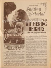3a338 WUTHERING HEIGHTS herald '71 Timothy Dalton as Heathcliff, Anna Calder-Marshall as Cathy!