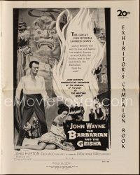 3a728 BARBARIAN & THE GEISHA pressbook '58 John Wayne & Eiko Ando, directed by John Huston!