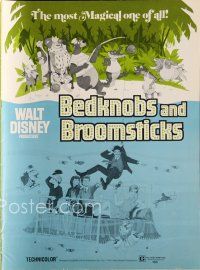 3a734 BEDKNOBS & BROOMSTICKS pressbook '71 Walt Disney, Angela Lansbury, great cartoon art!