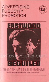 3a735 BEGUILED pressbook '71 cool psychedelic art of Clint Eastwood & Geraldine Page, Don Siegel