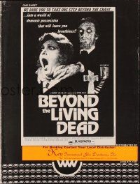 3a736 BEYOND THE LIVING DEAD pressbook '74 world of demonic possession that leaves you breathless!