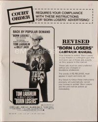 3a745 BORN LOSERS revised pressbook R74 Tom Laughlin directs and stars as Billy Jack!