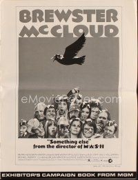 3a748 BREWSTER McCLOUD pressbook '71 Bud Cort, cult classic directed by Robert Altman!