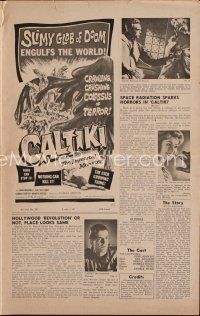 3a753 CALTIKI THE IMMORTAL MONSTER pressbook '60 Caltiki - il monstro immortale, cool images!