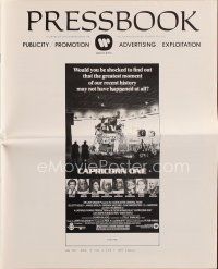 3a754 CAPRICORN ONE pressbook '78 Gould, O.J. Simpson, what if the moon landing never happened!