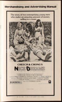 3a761 CHEECH & CHONG'S NICE DREAMS pressbook '81 they make lots of money selling ice cream!