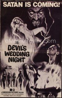3a772 DEVIL'S WEDDING NIGHT pressbook '73 naked virgins, dark desires unleash the legions of Lucifer