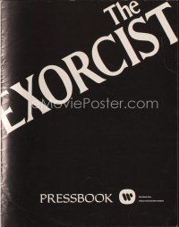 3a787 EXORCIST pressbook '74 William Friedkin, Max Von Sydow, William Peter Blatty horror classic!