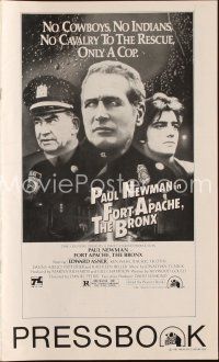 3a795 FORT APACHE THE BRONX pressbook '81 Paul Newman, Edward Asner & Ken Wahl as New York cops!