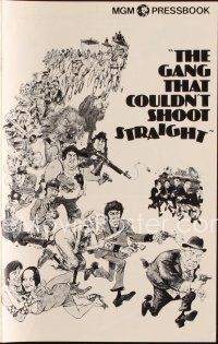 3a801 GANG THAT COULDN'T SHOOT STRAIGHT pressbook '71 Jerry Orbach, wacky gangster art by Drucker!