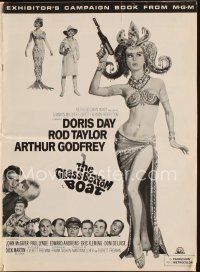 3a804 GLASS BOTTOM BOAT pressbook '66 artwork of sexy mermaid Doris Day, Rod Taylor
