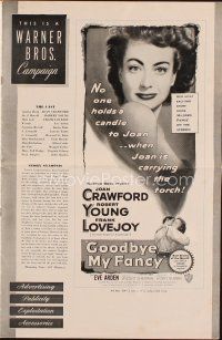 3a808 GOODBYE MY FANCY pressbook '51 no one holds a candle to Joan Crawford & Robert Young!