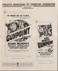 3a815 GUNPOINT pressbook '66 Audie Murphy in the story of a town with a gun in its back!