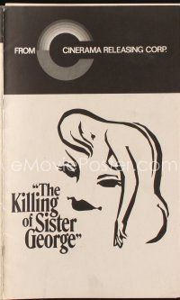 3a837 KILLING OF SISTER GEORGE pressbook '69 Susannah York in lesbian triangle, Robert Aldrich