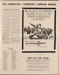 3a848 LONGEST DAY pressbook '62 Zanuck's World War II D-Day movie with 42 international stars!