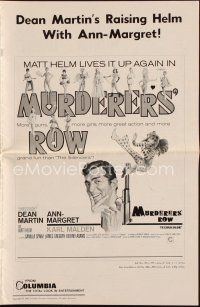 3a871 MURDERERS' ROW pressbook '66 spy Dean Martin as Matt Helm, sexy Ann-Margret, Slaygirls!