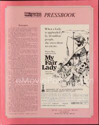 3a873 MY FAIR LADY pressbook R71 classic art of Audrey Hepburn & Rex Harrison by Bob Peak!