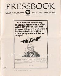 3a881 OH GOD pressbook '77 directed by Carl Reiner, great image of wacky George Burns!