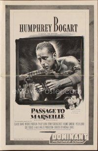 3a895 PASSAGE TO MARSEILLE pressbook R56 great images of Humphrey Bogart & Michele Morgan!