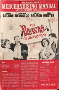 3a902 PLEASURE OF HIS COMPANY pressbook '61 Astaire, Debbie Reynolds, Lilli Palmer, Tab Hunter