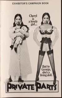 3a910 PRIVATE PARTS pressbook '72 Paul Bartel directed horror comedy, she's a living doll!