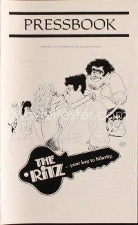 3a920 RITZ pressbook '76 Jack Weston, Jerry Stiller, Rita Moreno, great Al Hirschfeld art!
