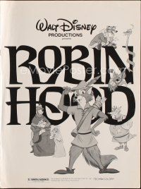 3a921 ROBIN HOOD pressbook R82 Walt Disney's cartoon version, the way it REALLY happened!