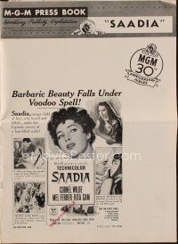 3a927 SAADIA pressbook '54 Arab Cornel Wilde, Mel Ferrer & Rita Gam in hot-blooded Morocco!