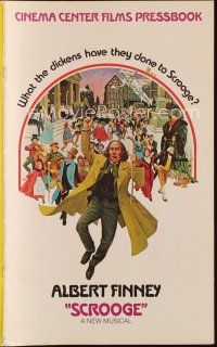 3a932 SCROOGE pressbook '71 Albert Finney as Ebenezer Scrooge, classic Charles Dickens story!